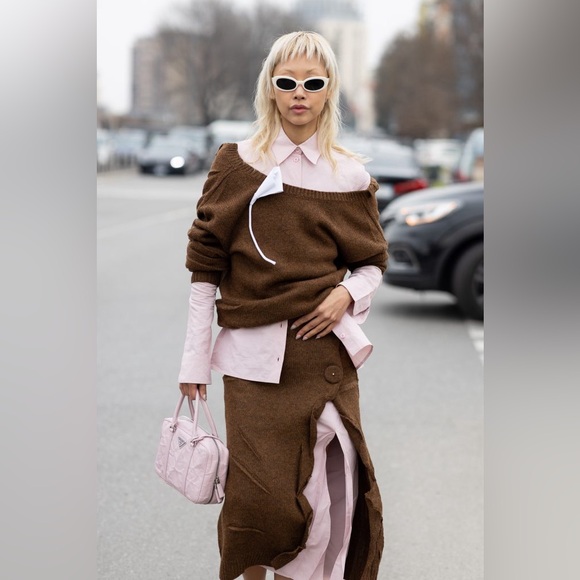 Vtg Y2k LISSEO Long Sleeve Button Down Shirt Pink White Striped Made in JP Sz S - Picture 1 of 8